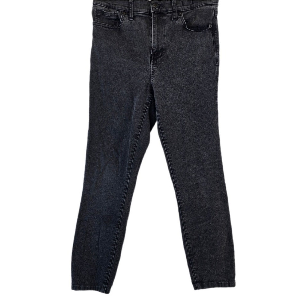 Madewell High Riser Skinny Jeans Womens 29 Black Faded Stretch High Rise Denim